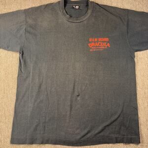 Vintage 90s Dracula Dead And Loving It Movie Promo T-shirt XL Black Vampire Fun